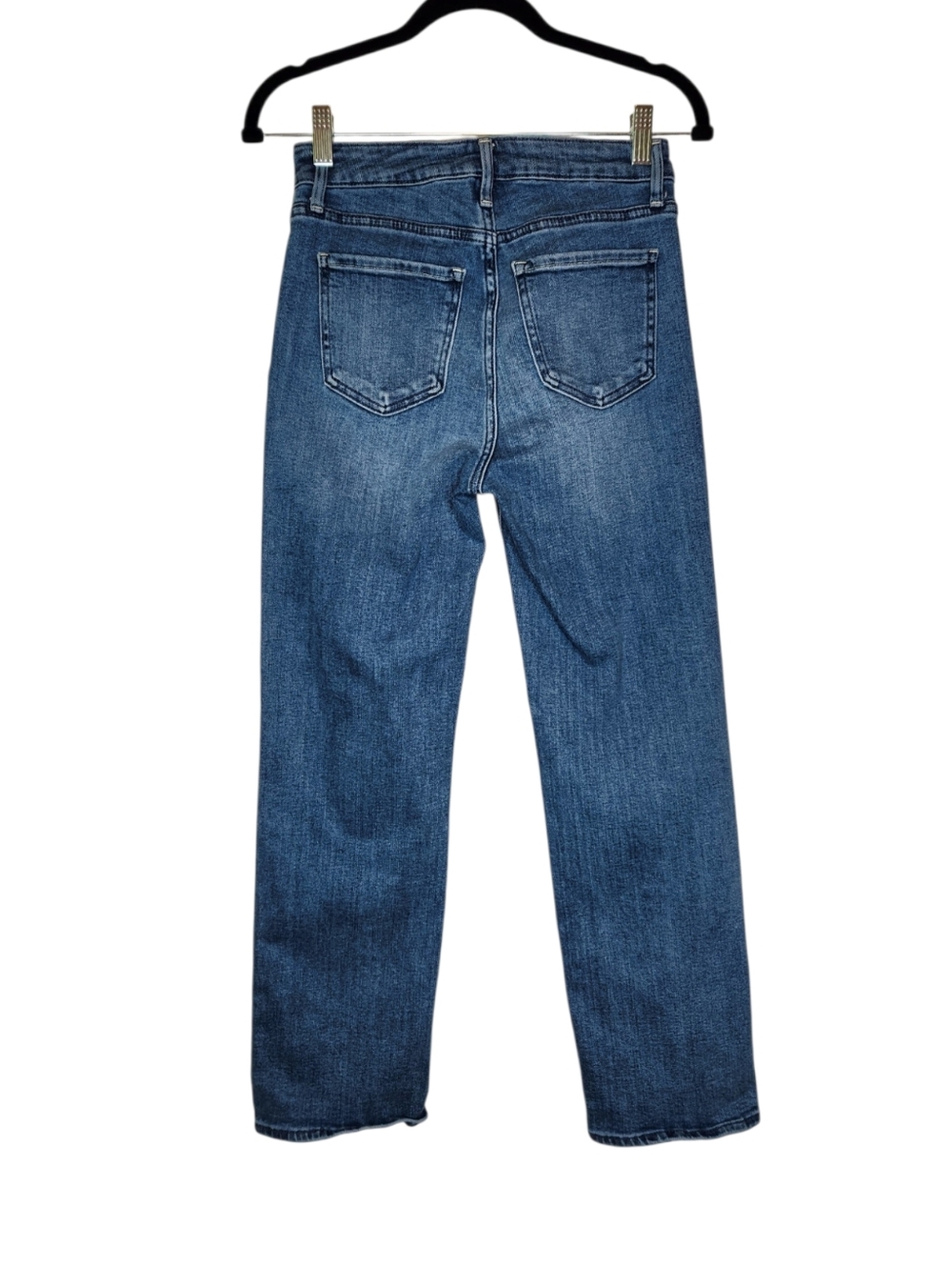 Quince High Rise Stretch Straight Leg Jeans in Seaside Blue Size 26 - Picture 2 of 5